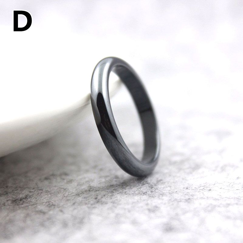 Hochwertiger, nicht magnetischer Hämatitring, 6 mm, glatter schwarzer Ring für Partys mit Damen- und Herrenmode, modischer Schmuck, Geschenke_voghion.com