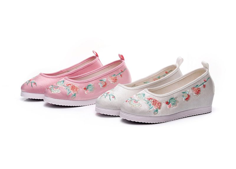 Scarpe da ballo da donna, punta tonda, stile Hanfu, primavera e autunno, costume antico in stoffa ricamata per studenti, spettacolo teatrale,_voghion.com