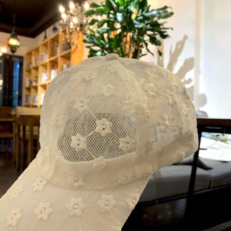 Estate Pizzo Fiore Piccolo Fresco Protezione Solare Baseball Coreano Versione Trendy Casual Versatile Traspirante Parasole Anatra_voghion.com