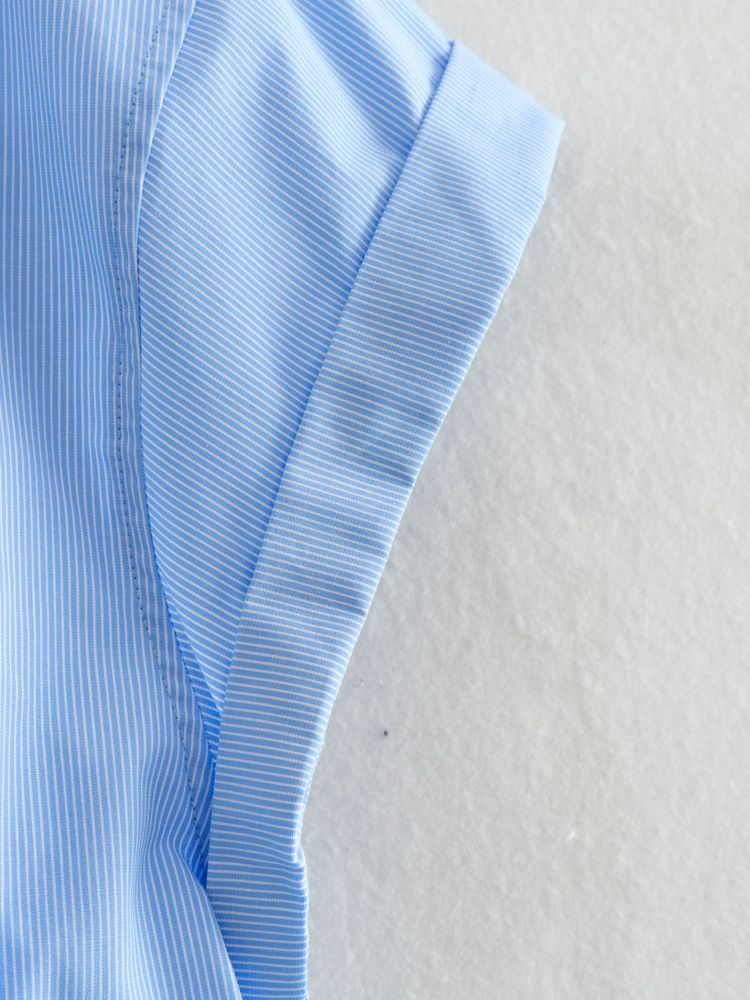 Camicia estiva in popeline con decorazione a tasca corta e larga in stile europeo e americano_voghion.com