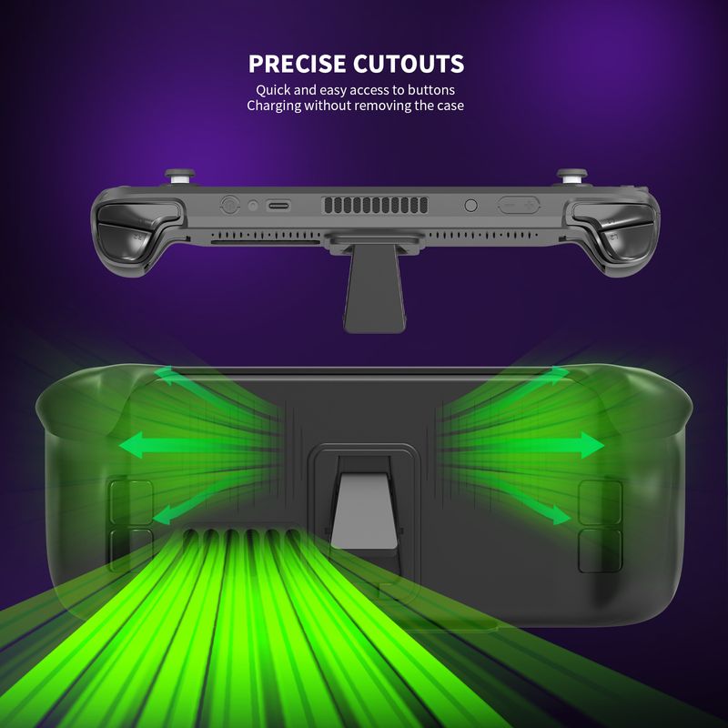 Steam Deck-Zubehör Steam Deck All-Inclusive-Schutzhülle, ultradünn, abnehmbare Abdeckung, sturz- und staubdicht, mit Halterung_voghion.com