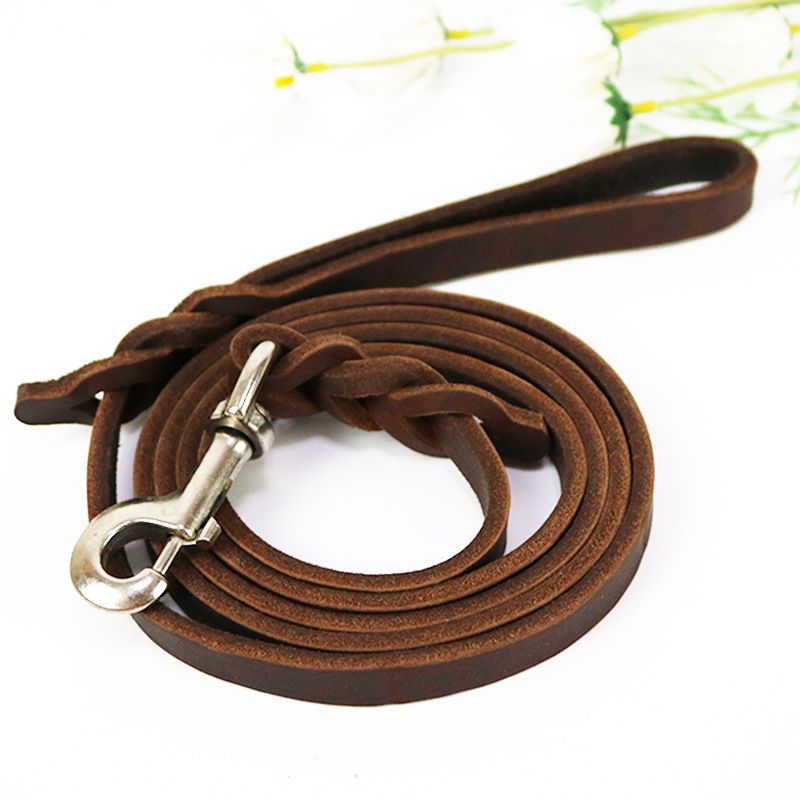 Supplies German Racing Rope Pet Oil Leather Shepherd Dog Leash_voghion.com