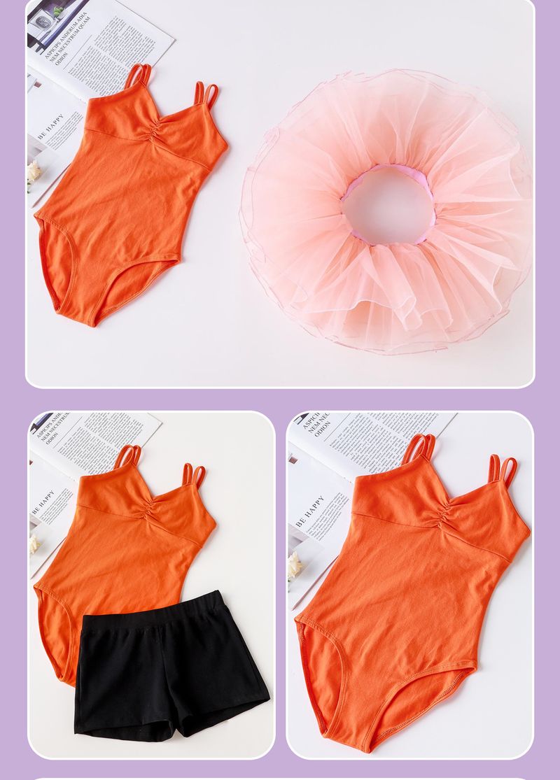 En stock, ropa de baile, ropa de práctica con eslinga, mono nuevo de verano, ropa de clasificación de baile para niños_voghion.com