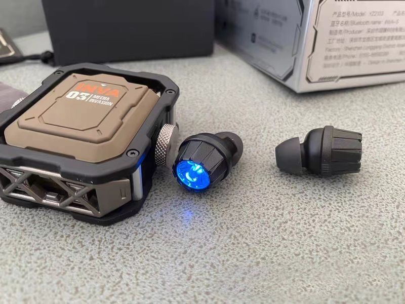 INVA-S TWS kabellose Ohrhörer, mechanische InvasionLED-Fingergyro-Headsets mit BT5,3,6 mm dynamischen Bluetooth-Kopfhörern_voghion.com