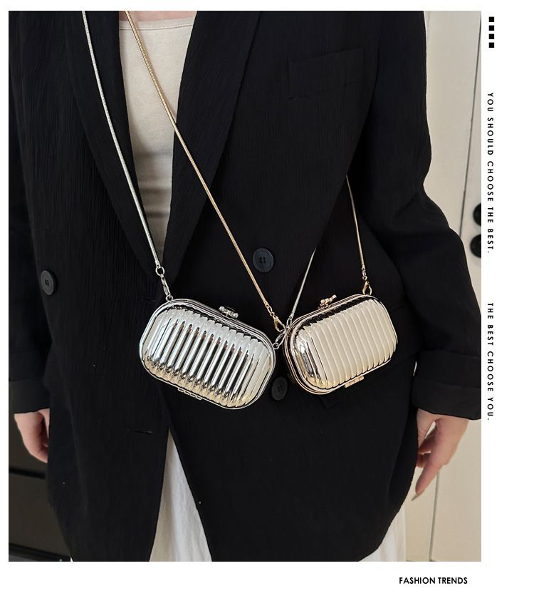 Banchetto 2024 primavera nuova tendenza moda donna monospalla catena rossetto borsa a tracolla diagonale_voghion.com