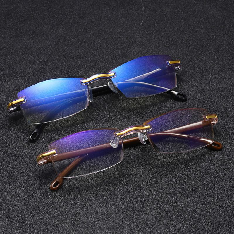 XinWq Imwete Unisex presbyopia kék fény blokkoló olvasást keret nélküli szemüveg nagyító_voghion.com