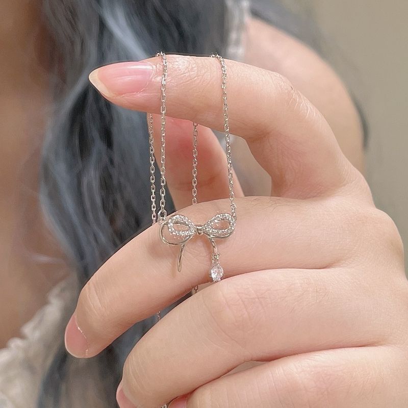 Collana con ciondolo a farfalla KPOP Y2K alla moda da donna 2025, cristallo coreano EGIRL, catena a forma di cuore, gioielli alla moda da donna, diamanti_voghion.com