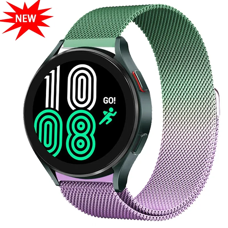 Cinturino Milanese Loop da 22 mm e 20 mm per Samsung Galaxy Watch 7, 6, 5, 4, 44 mm e 40 mm, cinturino magnetico Huawei Classic Active 2._voghion.com
