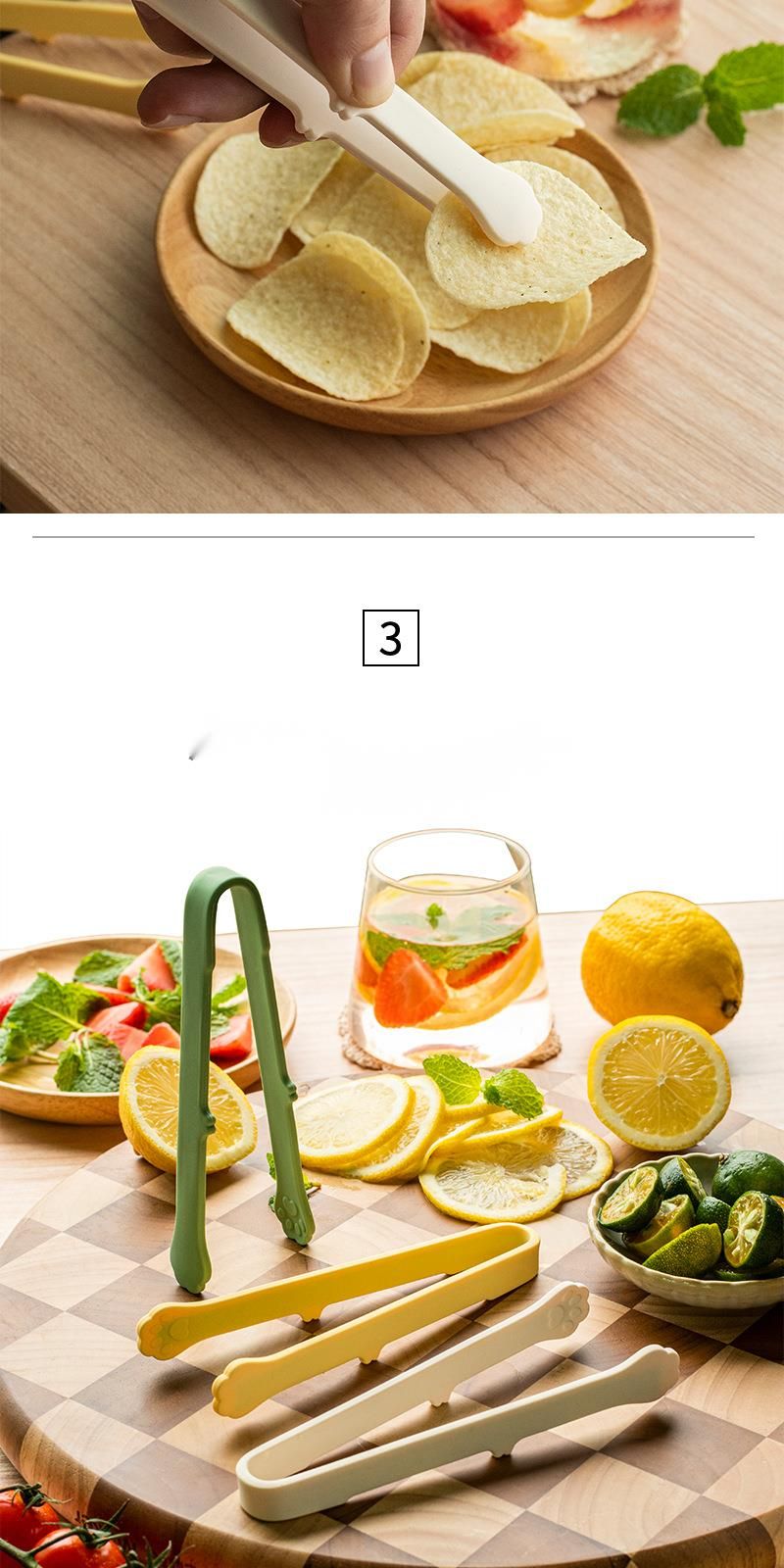 Mini clip per ghiaccio multifunzionale in silicone per snack creativi a forma di zampa di gatto_voghion.com