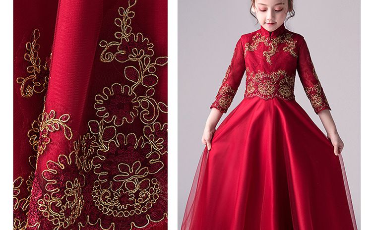 Kinderkleidung Kinderkleid Prinzessinnenkleid Mädchen flauschiges Garn Blumenmädchen Klavierauftritt Kostüm kleines Gastgeberabendkleid stilvoller Winter_voghion.com