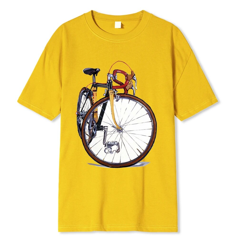 Pignon fixe vélo cycliste peinture T-Shirt nouvel été hommes à manches courtes vélo de route Sport amoureux blanc décontracté garçon t-shirts_voghion.com