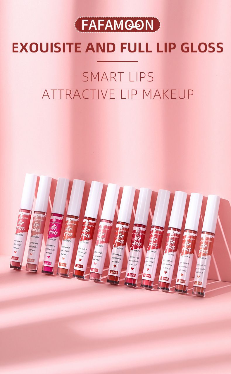 Single cross-border new lip gloss non-stick Cup durable matte non-fading Matte Velvet Lip gloss multicolor FAFAMOON_voghion.com