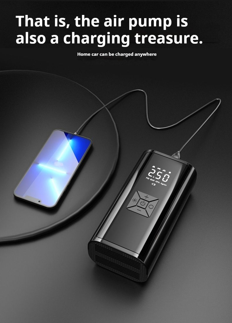 Outdoor-Sport, Reisen, Auto, Motorrad, Reifenfüllpumpe, tragbar, intelligent, kabellos, Digitalanzeige, Inflator, Multifunktionsreifen, Notfall_voghion.com
