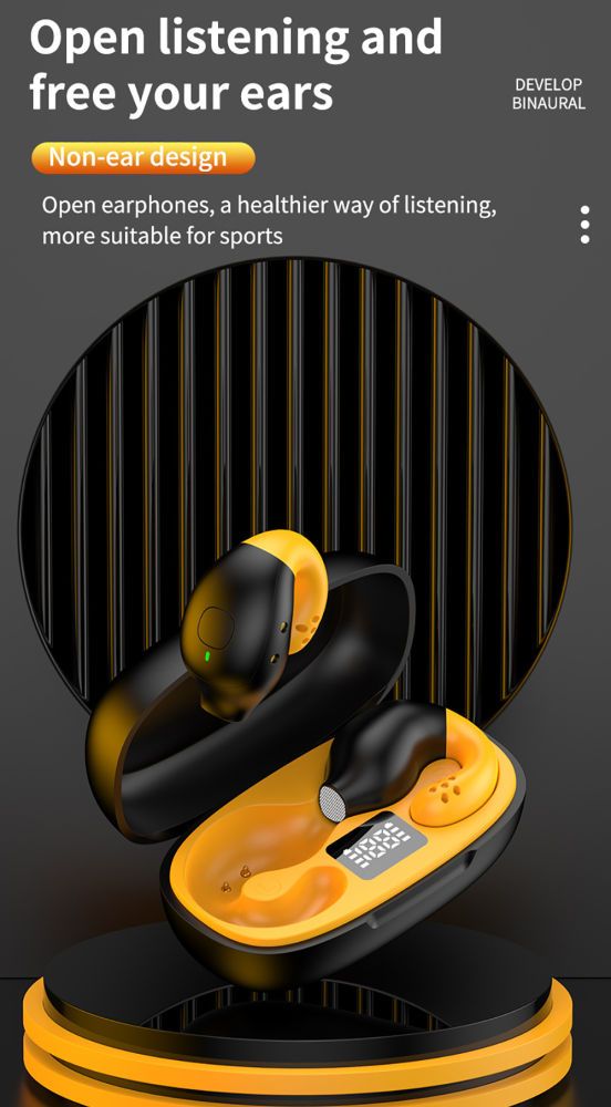 TWS R18 Earphones Wireless Bluetooth Headset Noise Cancelling Headsets With Microphone Headphones_voghion.com