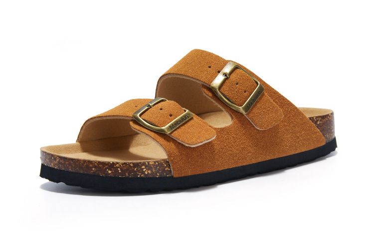 Chinelos rasos SHLIANG para homens, chinelos de cortiça antiderrapantes para áreas internas, chinelos masculinos para praia e áreas externas, sandálias Y0569_voghion.com