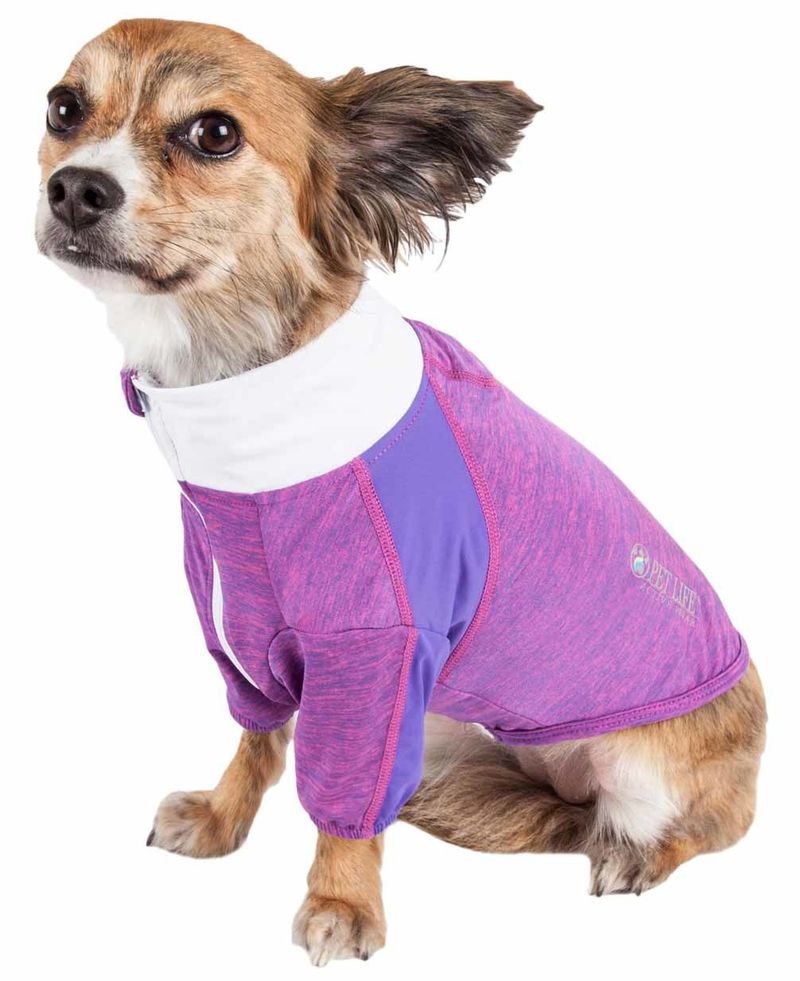 Pet Life Active 'Chewitt Wagassy' 4-Way Stretch Performance Long Sleeve Dog T-Shirt_voghion.com