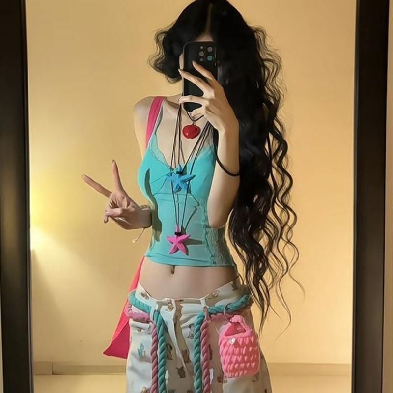 Oxygen Girl ~ Eye-Catching Artifact Colorful Belt Woven Chain Niche Design Dopamine Versatile Waist Rope_voghion.com