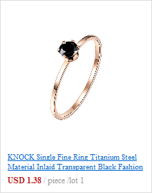 Moda KNOCK Titanio Acciaio Oro Rosa Anti-allergia Liscio Semplice Matrimonio Coppie Anelli Bigiotteria per Uomo o Donna Regalo_voghion.com