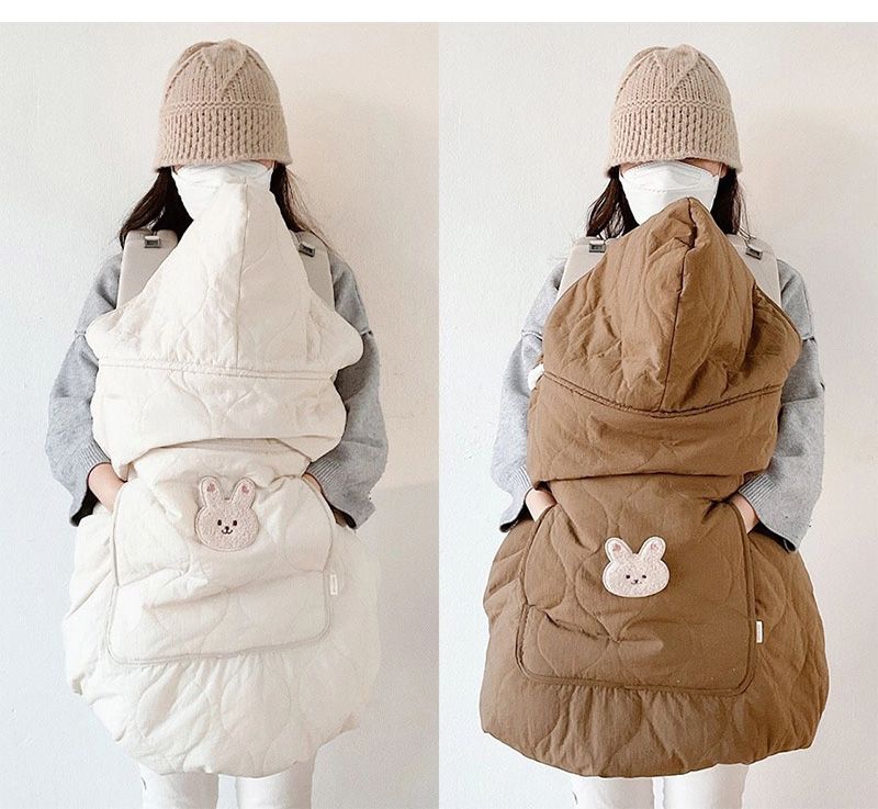 Coperta per passeggino, orso dei cartoni animati, mantello con cappuccio, mantello, fascia per neonati, antivento, trapunta per dormire_voghion.com