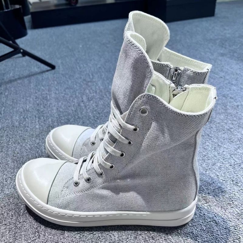 RO High Top Men Women, Spring And Autumn Shoes, Milk Scented Sole Canvas, Height Increasing, Versatile Short Boots For_voghion.com