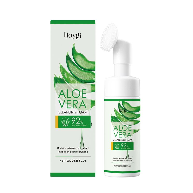 Hoygi Aloe Vera Facial Foam Gentle Cleansing For Face Pores Hydration Oil Control Moisturizing Non-Tightening_voghion.com
