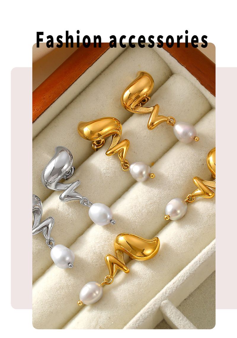 Vintage-Mode Ohrringe Spirale Süßwasser Perle Ohrringe Ozean Stil Ohr Schmuck_voghion.com