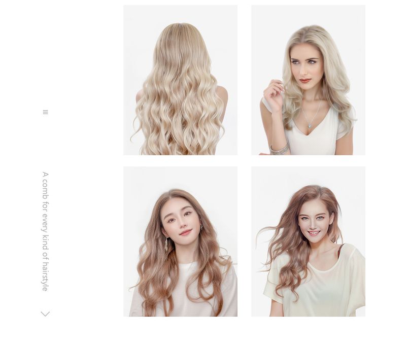 Støbeværktøj trådløs hårglattekam negative ioner mini bærbar fluffy krøllejern glat dobbelt formål hårglattekam negative ioner_voghion.com