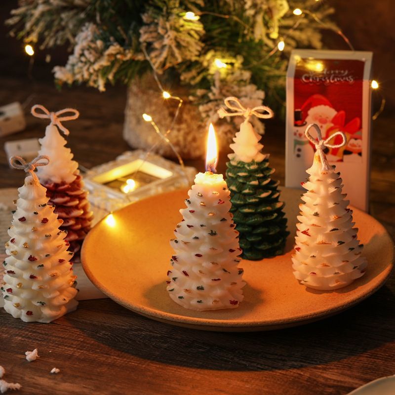Christmas soy wax aromatherapy candle souvenirs diy Christmas gifts festive atmosphere shooting props_voghion.com