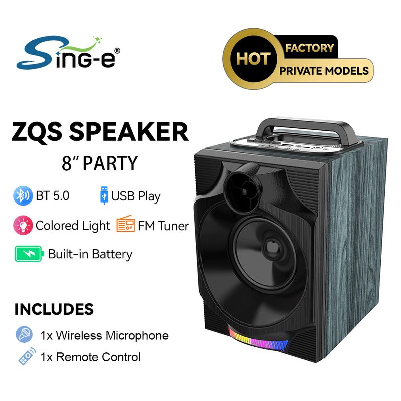 ZQS1495 Home Theater KTV Karaoke RBG Wireless Bluetooth Charging Altoparlante di grandi dimensioni con qualità audio elevata_voghion.com