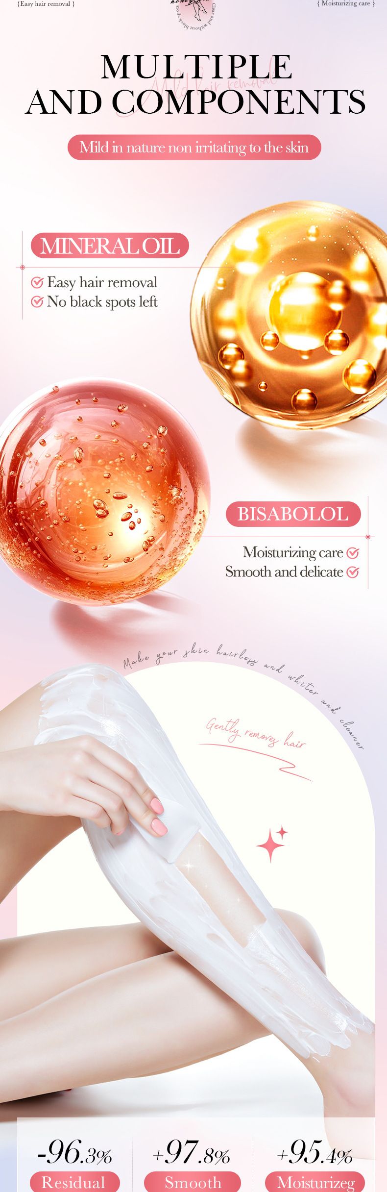 Krem do depilacji nóg Peach Silky Smooth Clear Clean_voghion.com