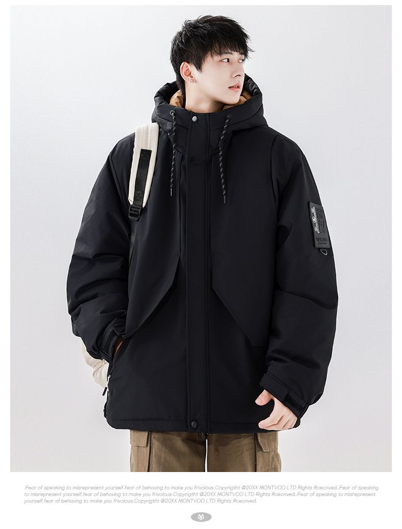 Giacca invernale da uomo Three Proof Down Jacket, nuova, spessa, leggera, calda, da sci all'aperto, alla moda_voghion.com