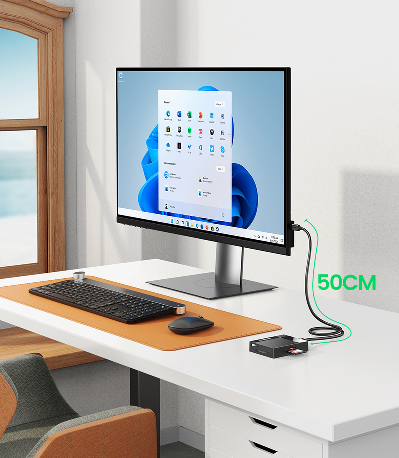 UGREEN Card Reader 4-in-1 USB3.0/USB-C SD Micro SD TF CF MS Compact Flash Card Adapter For Laptop PC Multi OTG Smart Card Reader_voghion.com