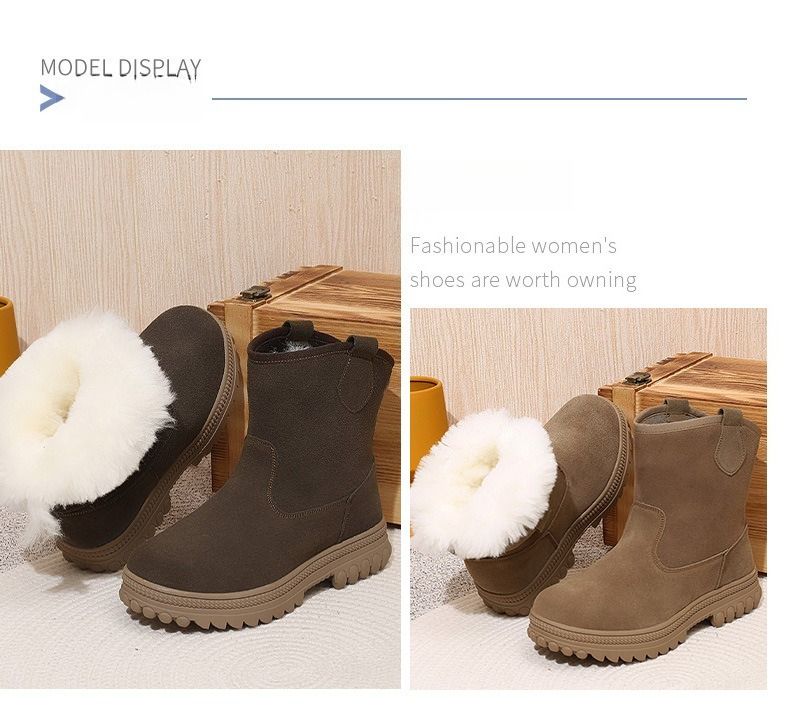 Cold-resistant Minus 40 Degrees Large Cotton Men's Winter Extra Thick Tall Tube Pure Wool Russian Snow Boots High-top_voghion.com