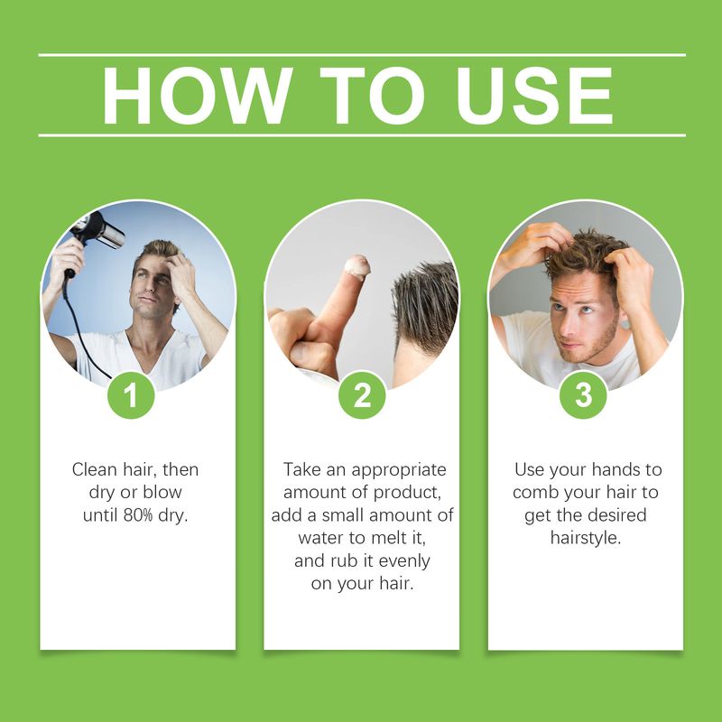 Wellige Stylingcreme für Männer, Leave-in-Haar, flauschiges und lang anhaltendes dreidimensionales Styling, erfrischende Styling-Haarcreme_voghion.com