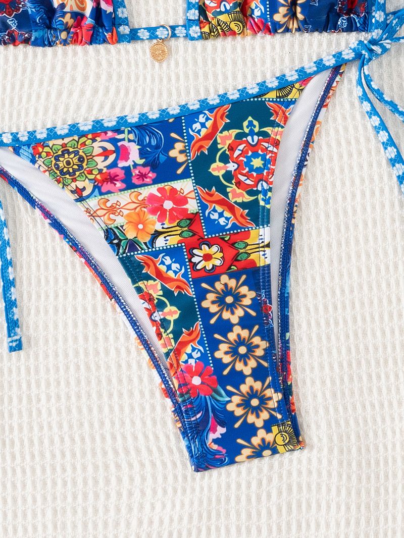 Naiste riided Triangle Cup trükitud seksikas bikiinid poolitatud ujumistrikoo ujumistrikoo_voghion.com