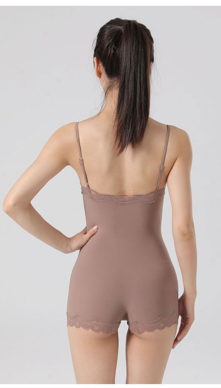 K New Sexy Hot Canotta Body in pizzo con spalline regolabili, body intero trasparente e traspirante._voghion.com