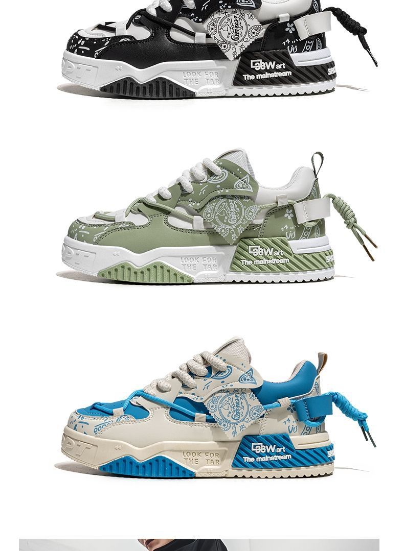 Lässige Herren-Sneaker mit dicker Sohle für den Sommer – leichte, atmungsaktive Slip-On-Schuhe, modisches Design mit runder Zehenpartie, bequem für den täglichen Gebrauch_voghion.com