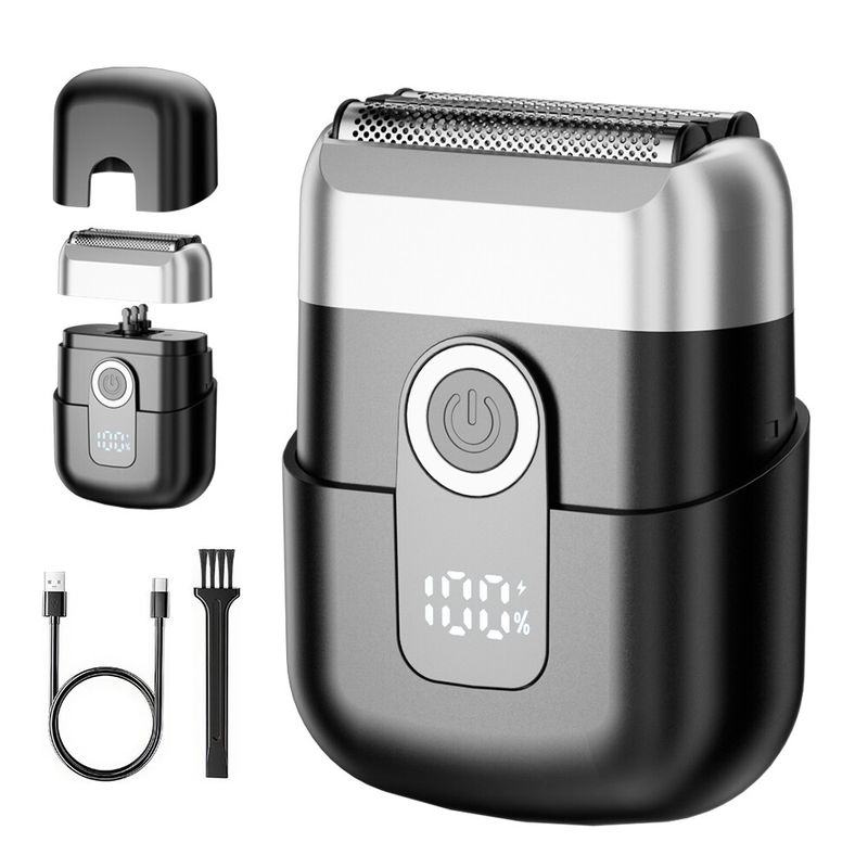 Herren LCD Elektrorasierer Schnurlos Folie Bart Rasierer Trimmer Reise Wiederaufladbar_voghion.com