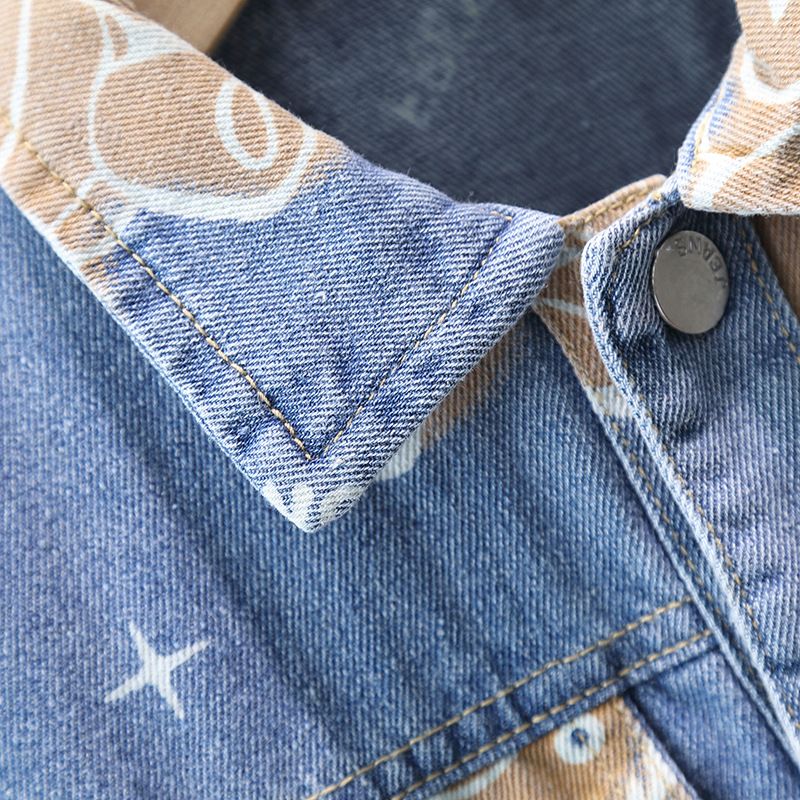 Giacca in denim per bambini Giacca primavera e autunno per bambini Bella giacca in stile straniero_voghion.com