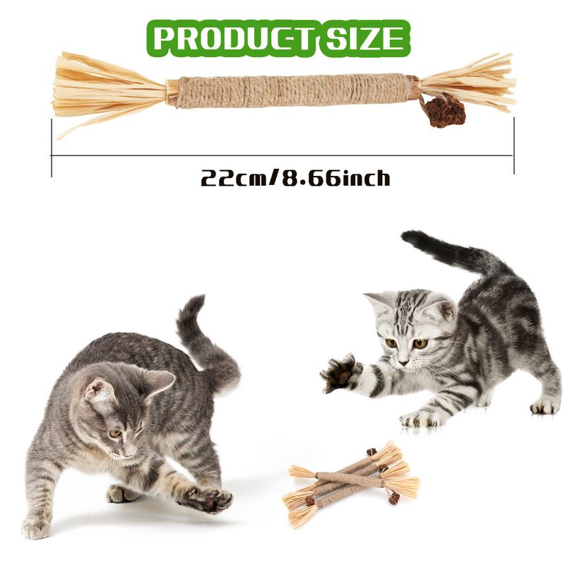 Muti Tian Polygonum Gall Fruit Rafia Teething Stick Masticabile Giocattolo per Gatti in Vendita_voghion.com