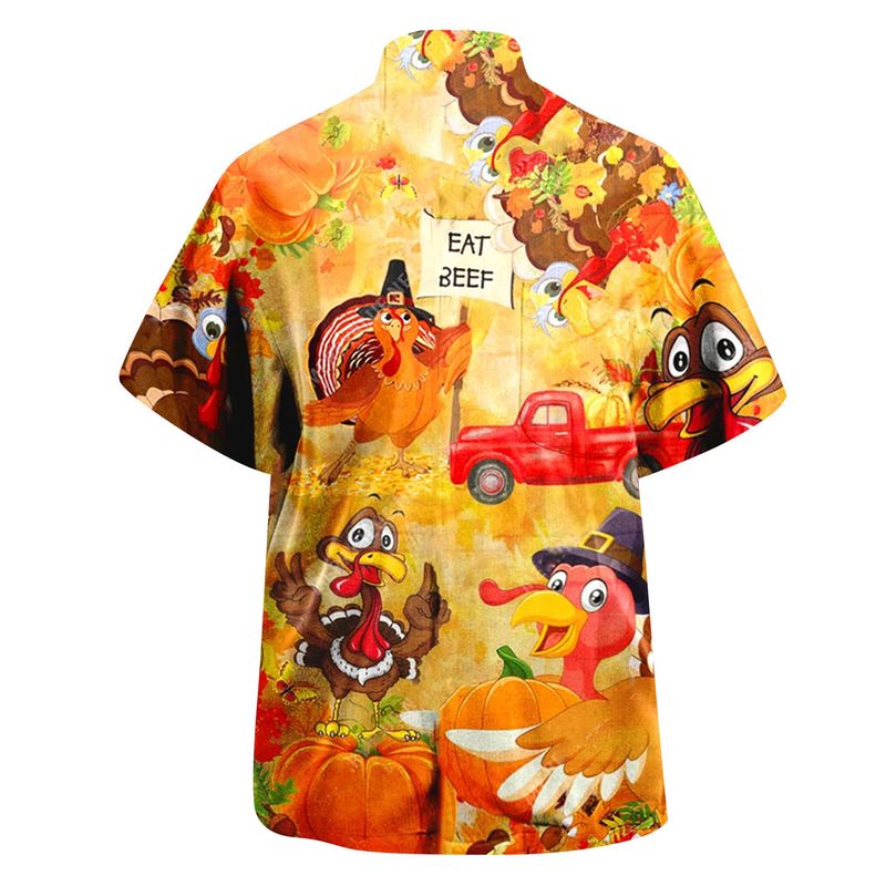 Neu Herren Kurzarm Hawaiihemd mit 3D-Digital-Hahn-Muster bedruckt Herren Sommer Strickjacke_voghion.com
