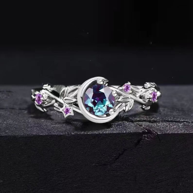 Huajie, nuovo anello di nozze in stile coreano con micro pavé, semplice e alla moda, per donna, con pietra di zircone._voghion.com