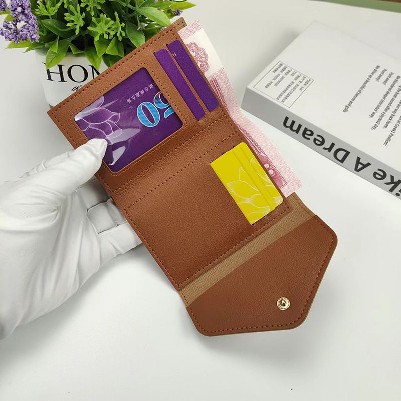 New Women's Wallet Fashion Simple Three-fold Short Wallet Multi-card Multi-function Coin Purse_voghion.com