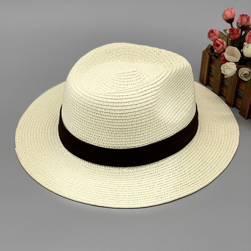 Spring Summer Ladies Panama straw hat retro British hat sun hat Women summer Korean sun hat sun protection_voghion.com
