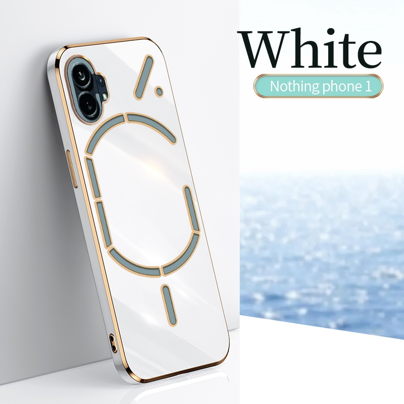 Plating Silicone Case For Nothing Phone 1 Back Cover Soft TPU Bumper Protection Phone Case For Nothing Phone1 Coque_voghion.com