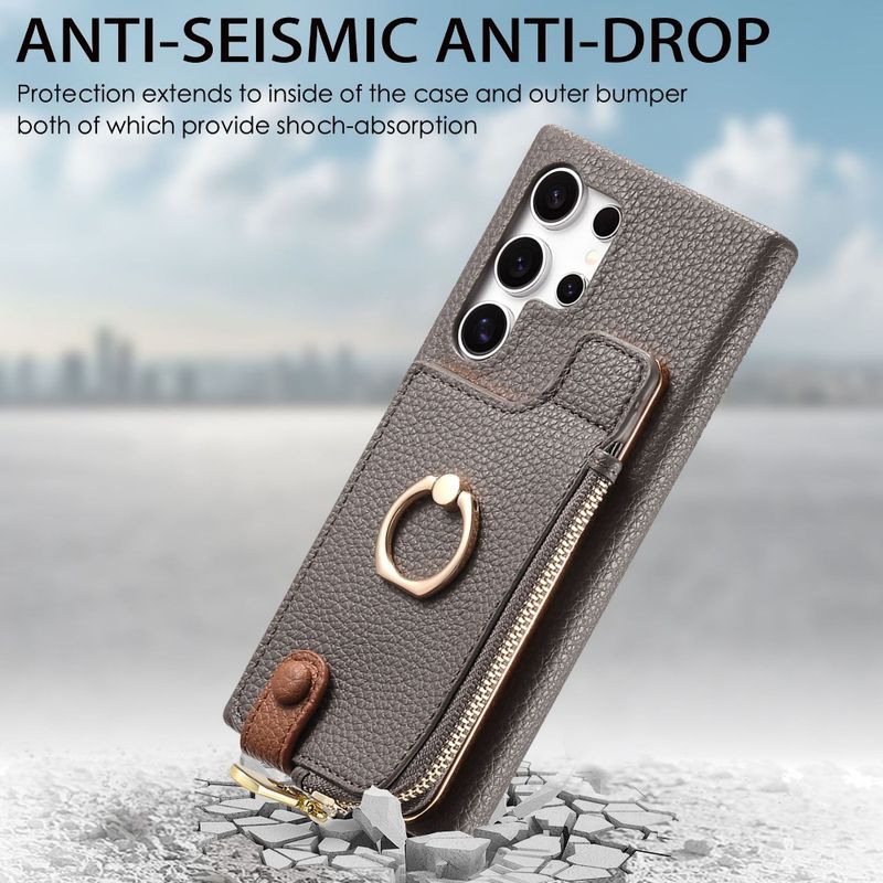 Telefon Kılıfı Samsung Galaxy S23 FE S25 S24 Plus S22 S21 Ultra A15 A25 A35 A55 A05 A06 A16 A36 Cüzdan Kart Yuvası Deri Kılıf_voghion.com