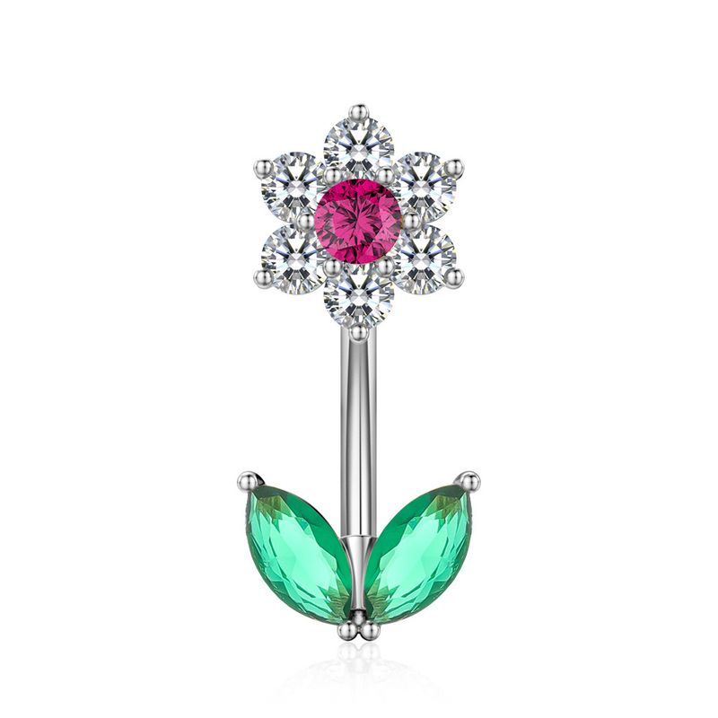 Damenschmuck Zirkon Bauchnabelring Geölter Bauchnabelnagel Piercingschmuck_voghion.com