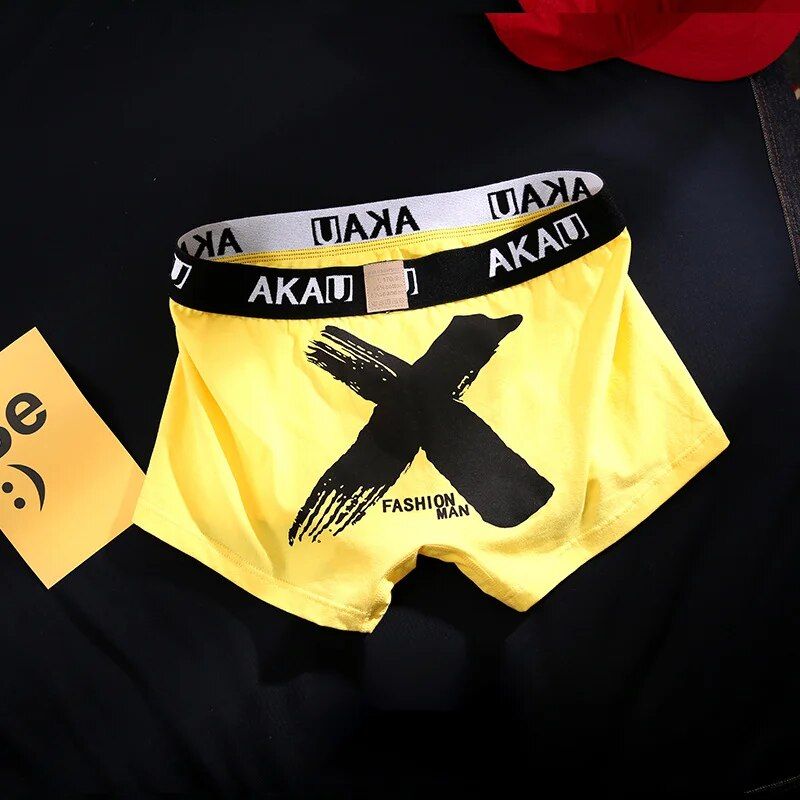 New2024 Trend, Herrenunterwäsche, reine Baumwolle, atmungsaktiv, sportliche Persönlichkeit, Shorts mit vier Ecken, Hosen mit flachem Winkel, Persönlichkeit_voghion.com