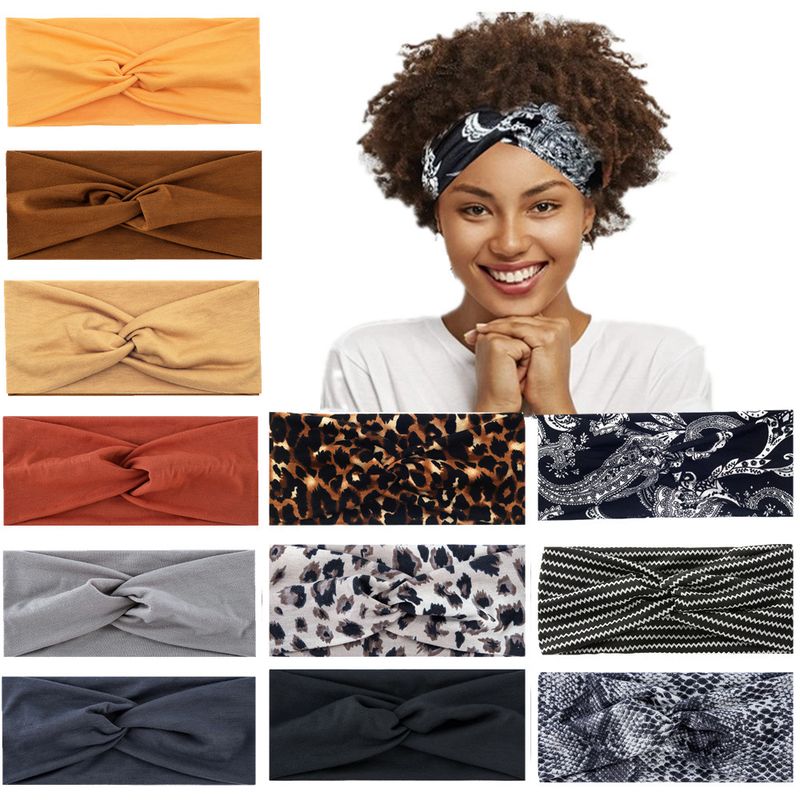 Fascia per capelli da yoga elastica antiscivolo ampia color caramello per esercizi da corsa che assorbe il sudore_voghion.com