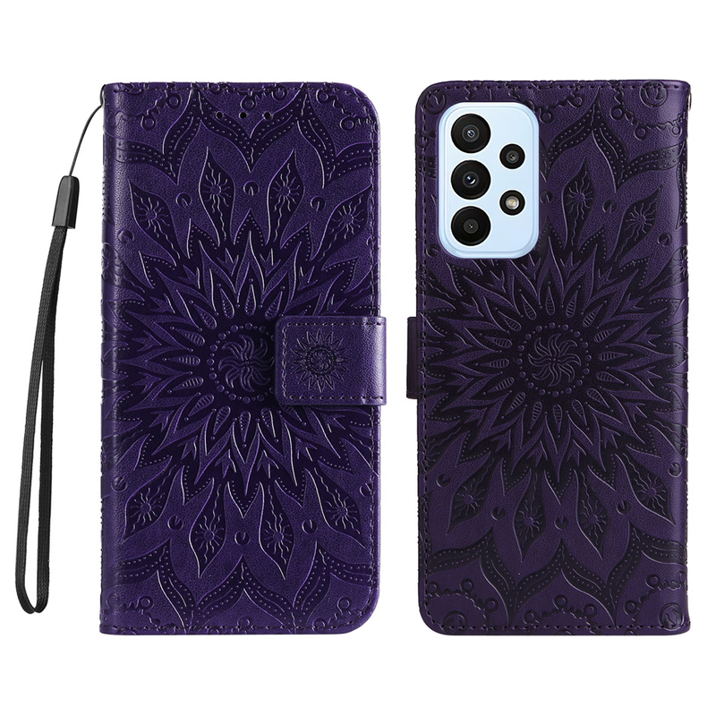 Cute Datura Flip Case Etui For Samsung Galaxy A03 A13 Lite A12 A23 A33 A52 A52S A53 A73 S21 S20 FE S22 5G Card Wallet Co_voghion.com
